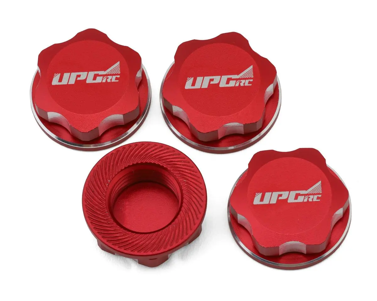 Upgrade Rc Aluminum 17Mm Serrated Wheel Nuts (4) (Red) (Coarse Thread) Upg-11009 1
