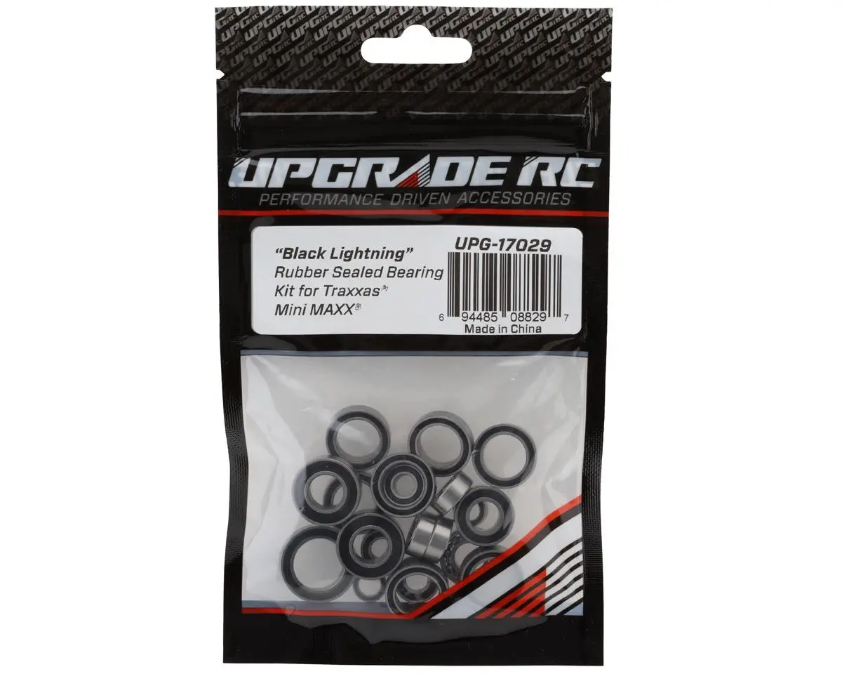 Upgrade Rc "Black Lightning" Rubber Sealed Bearing Kit For Traxxas® Mini Maxx® Upg-17029 1