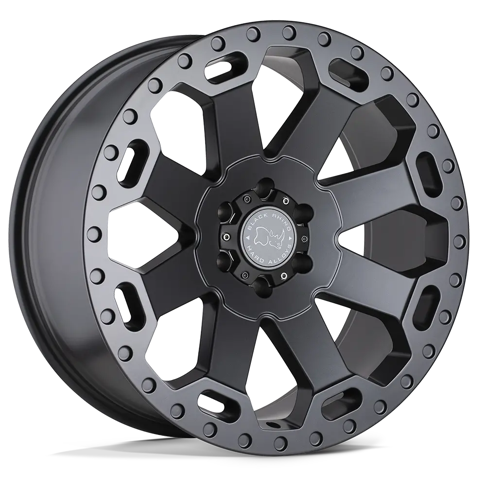 17X9 Matte Gunmetal 12Mm Black Rhino Wheel 1