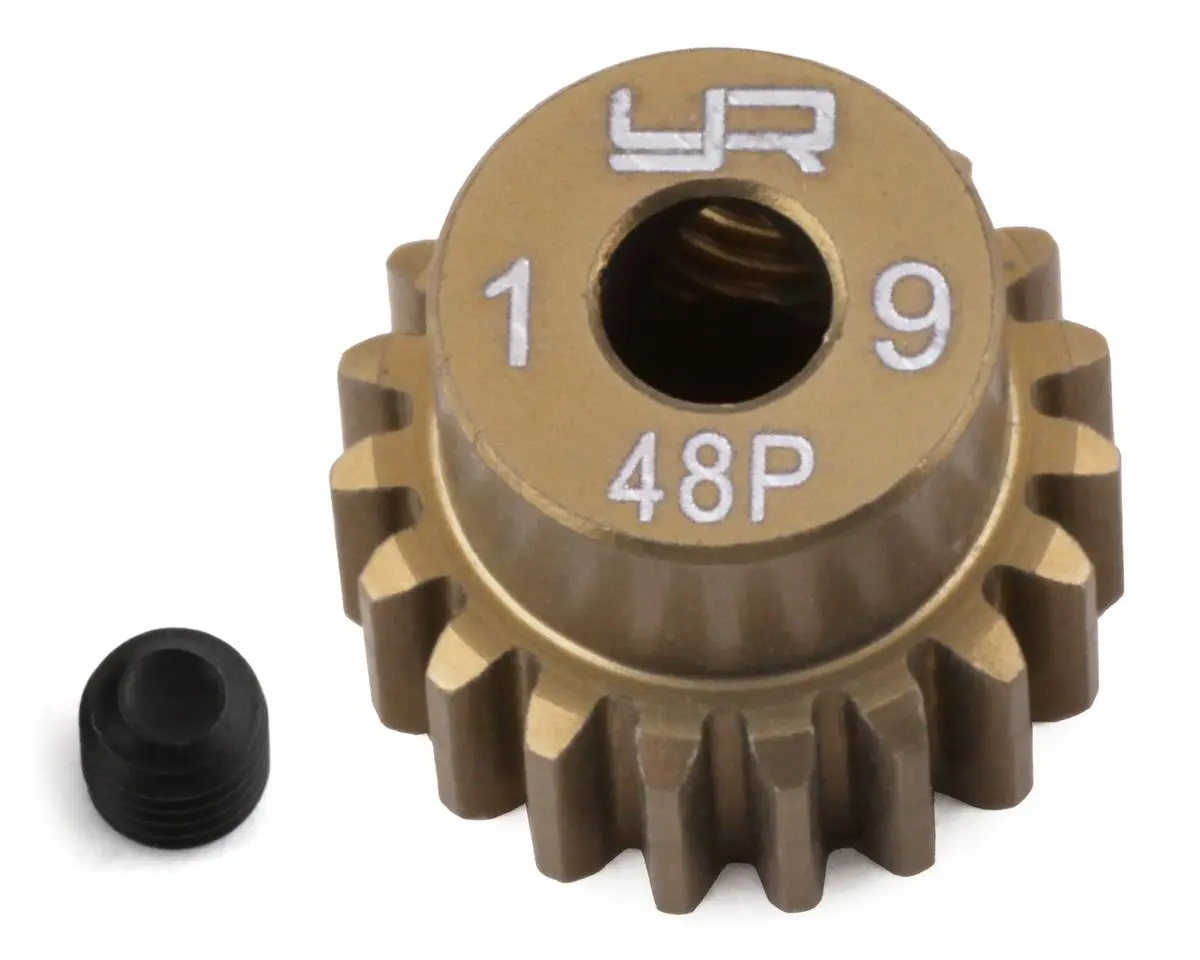 Yeah Racing 48P Hard Coated Aluminum Pinion Gear (19T) 1