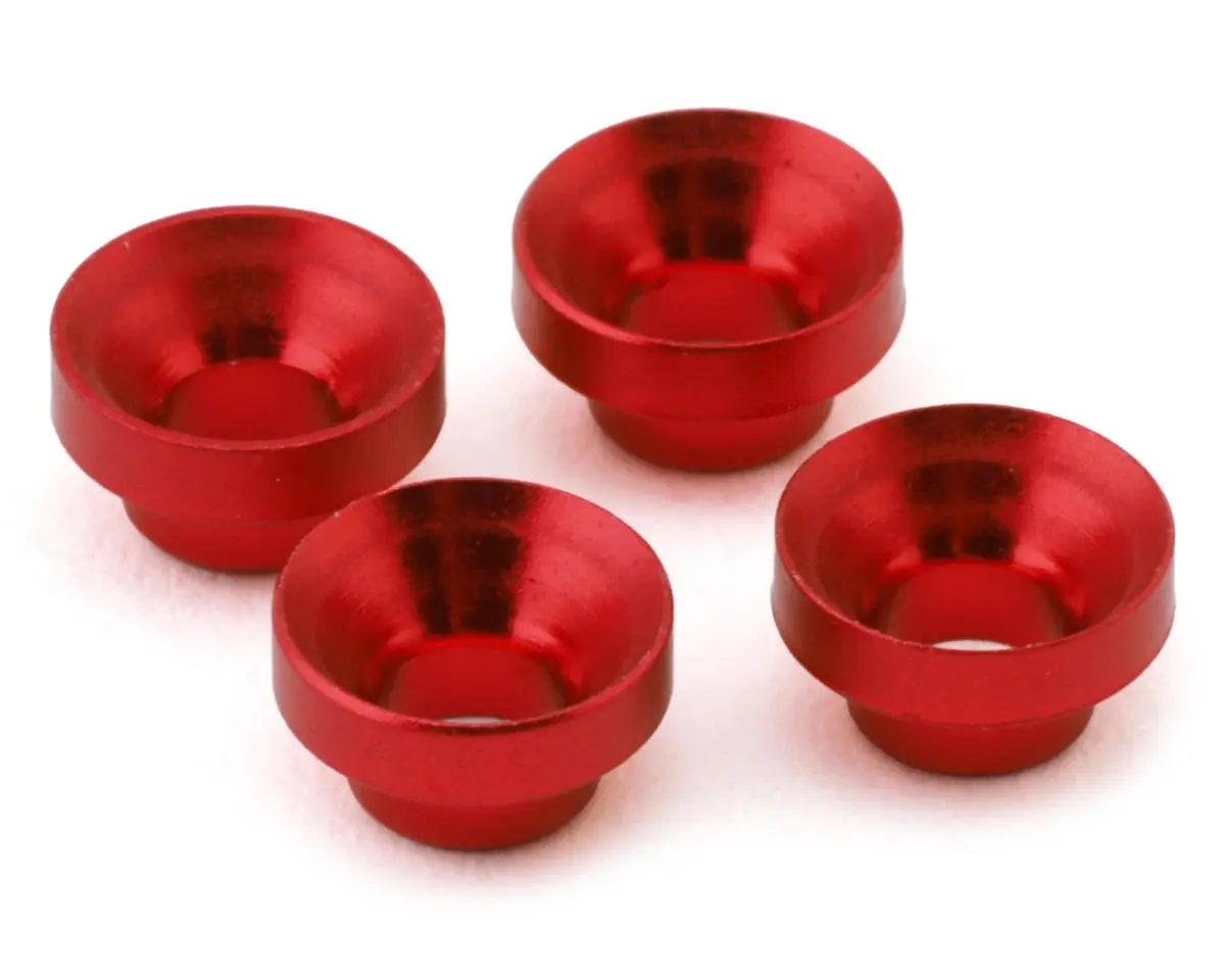 Yeah Racing Aluminum Servo Grommet Washers (Red) (4) Tatt-0577Rd Ya-0577Rd 1