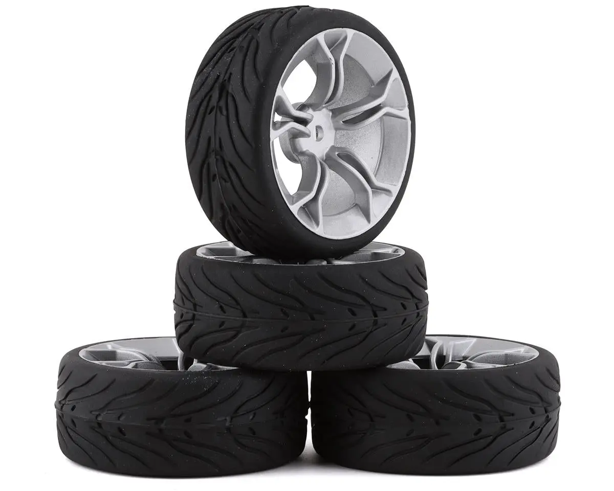 Yeah Racing Spec T Pre-Mounted On-Road Touring Tires W/Ms Wheels (4) 1