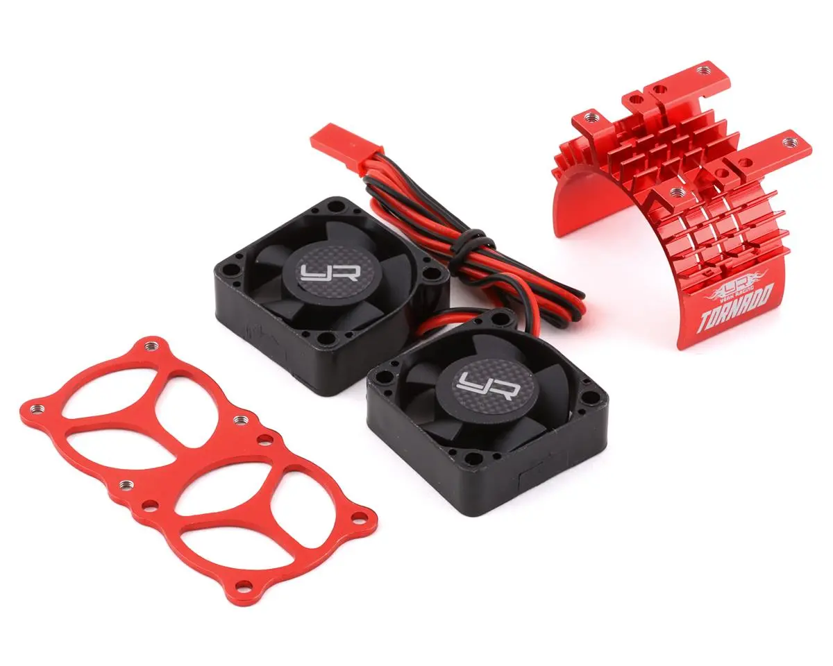 Yeah Racing Aluminium 540 550 Motor Heat Sink W/Twin Tornado High Speed Fan Ya-0643 1