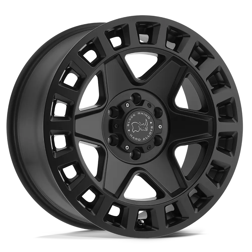 17X8 Matte Black 52Mm Black Rhino Wheel 1