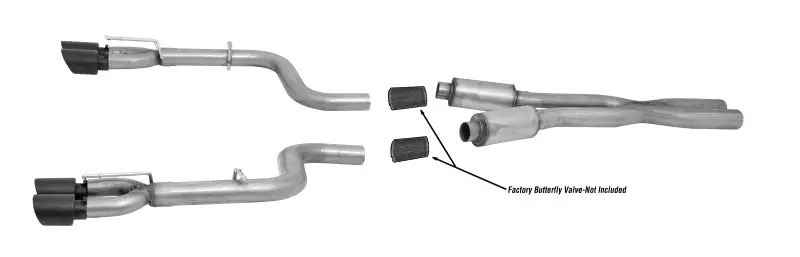 Gibson 15-19 Dodge Challenger Srt Hellcat 6.2L 3In Cat-Back Dual Exhaust - Black Elite (Ceramic) 1