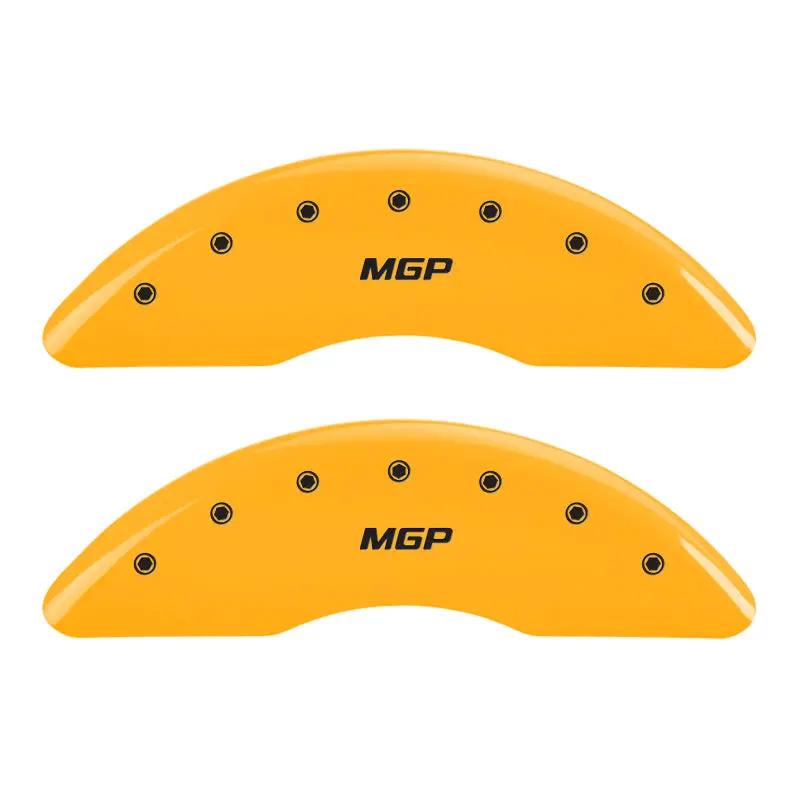 Mgp Engraved 4-Piston Caliper Covers – Yellow Finish With Black Char, Fits 2009 Audi A8 Quattro 1