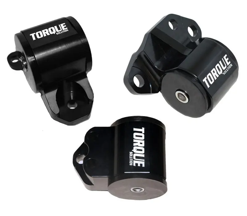 Torque Solution 3-Piece Billet Engine Mount Kit For Honda Civic (1992–1995), Integra (1994–2001), And Del Sol (1993–1997) 1