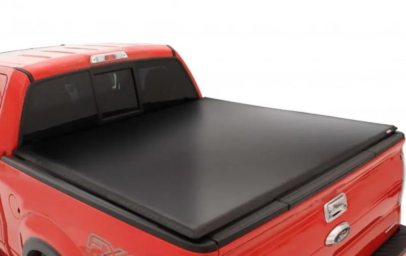 Lund Genesis Tri-Fold Tonneau Cover For 2019 Chevrolet Silverado 1500 (6.5Ft Bed), Matte Black 1