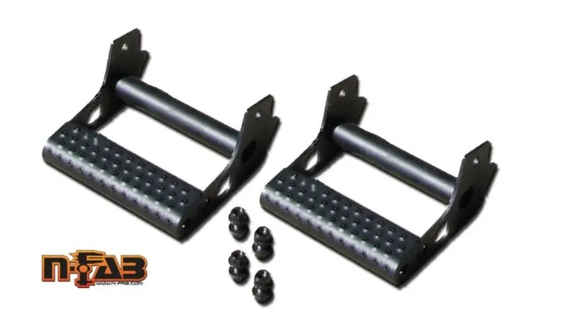 N-Fab Rkr Universal Detachable Side Steps – Pair – Textured Black Finish 1