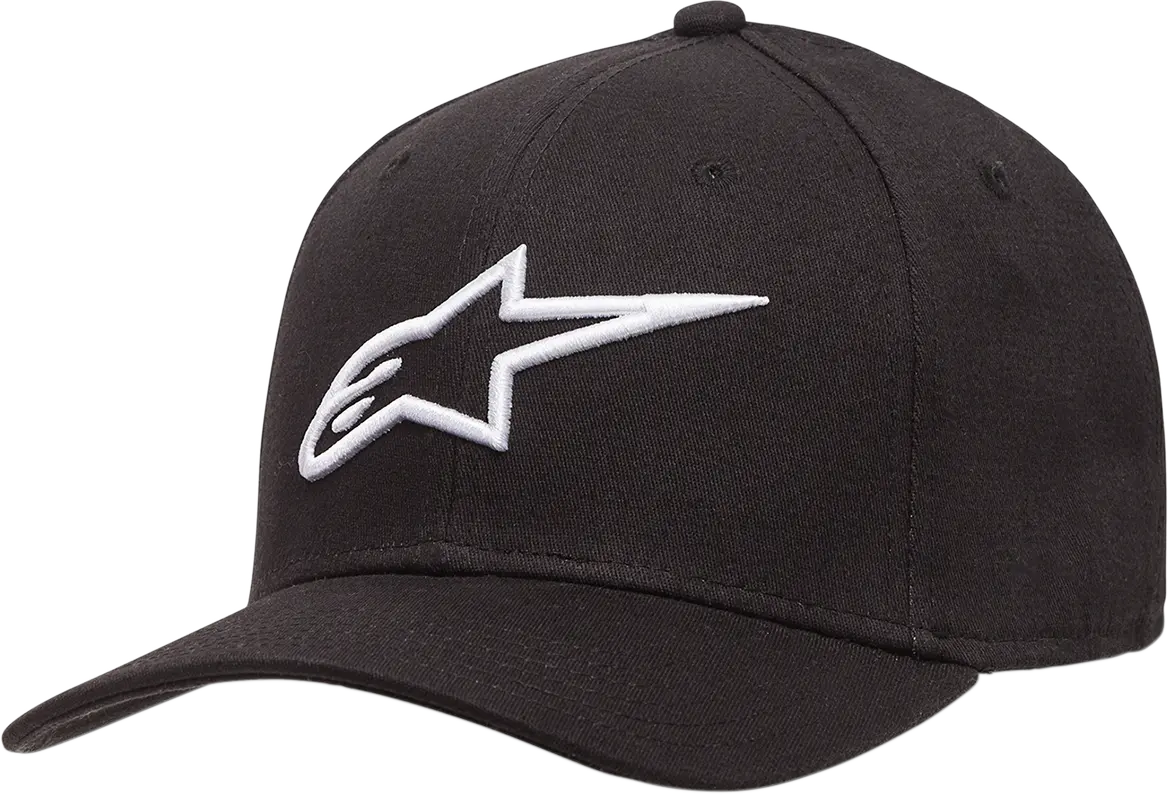 Alpinestars Ageless Curved-Bill Snapback Hat – Black/White, Small/Medium 1