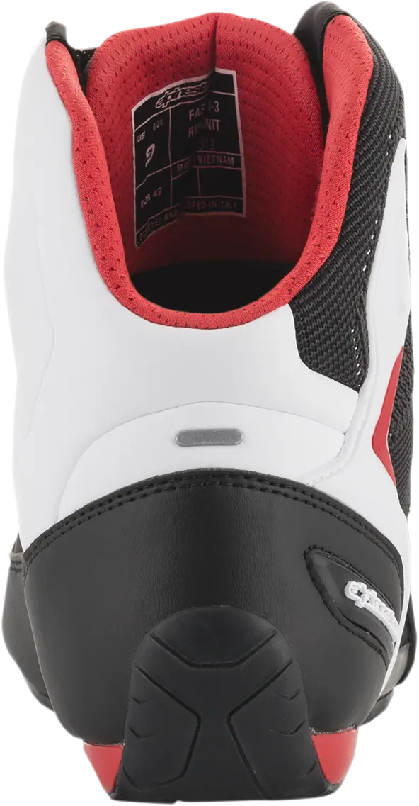 Alpinestars Faster-3 Rideknit Performance Motorcycle Shoes – Black/White/Red, Us Size 7 (Model 2510319123-7) 1