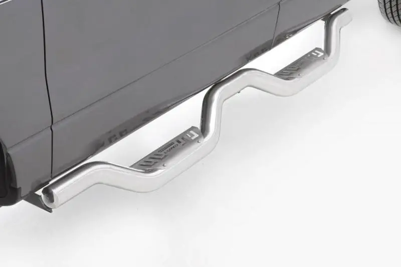 Lund Latitude Nerf Bars – Polished Stainless Steel, Fits 2007–2017 Chevy Silverado 2500 Crew Cab 1