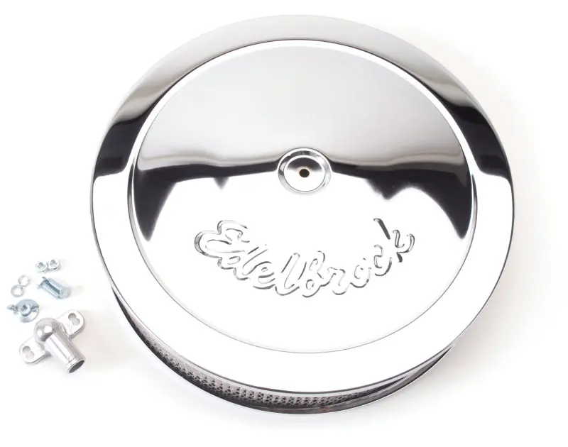 Edelbrock Pro-Flo Round Air Cleaner Assembly – 14" Diameter, Dropped Base, Steel Top, Paper Filter 1