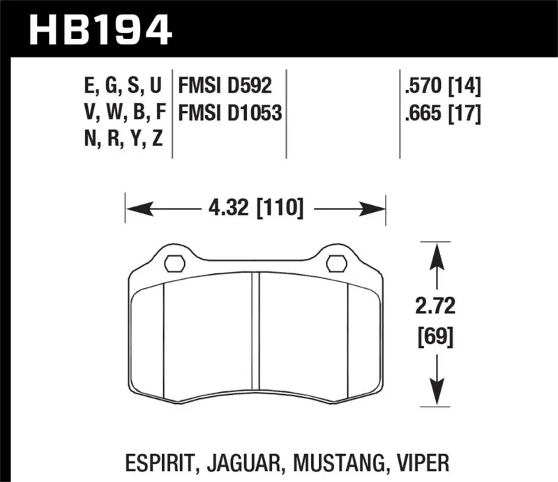Hawk Hp Plus Rear Brake Pads – Street-Optimized Compound For 2010 Chevrolet Camaro Ss 1