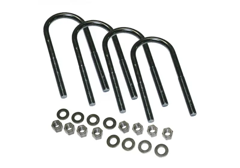 Superlift U-Bolt Kit – 4-Pack, 9/16″×3-1/8″×13″ Round U-Bolts With Mounting Hardware 1