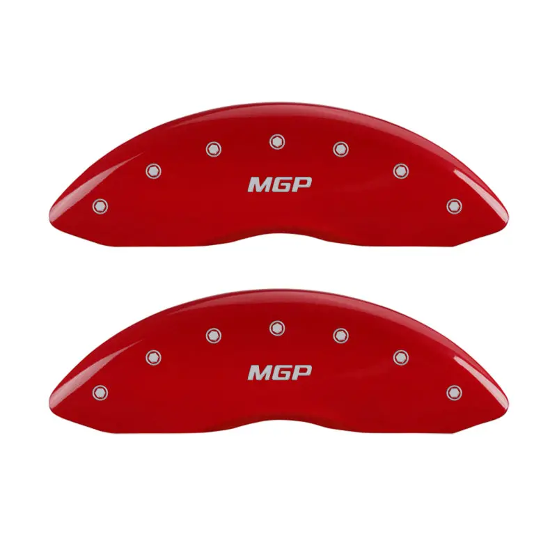 Mgp Engraved Caliper Covers – Front & Rear Set For 2019 Kia Sedona, Red Finish With Silver Lettering 1