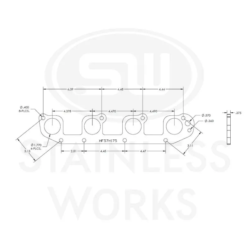 Stainless Works 5.7L Hemi Round-Port Exhaust Header – 304 Stainless Steel With 1-3/4" Primary Tubes 1