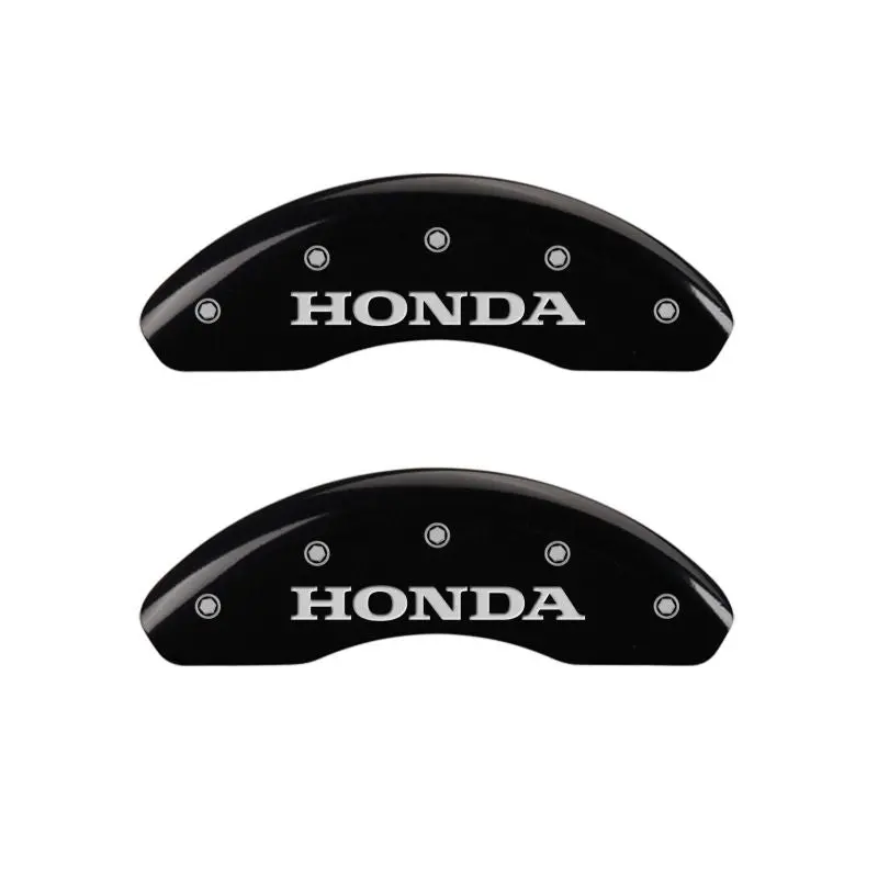 Mgp 4 Caliper Covers Engraved Front & Rear Honda Black Finish Silver Ch 1