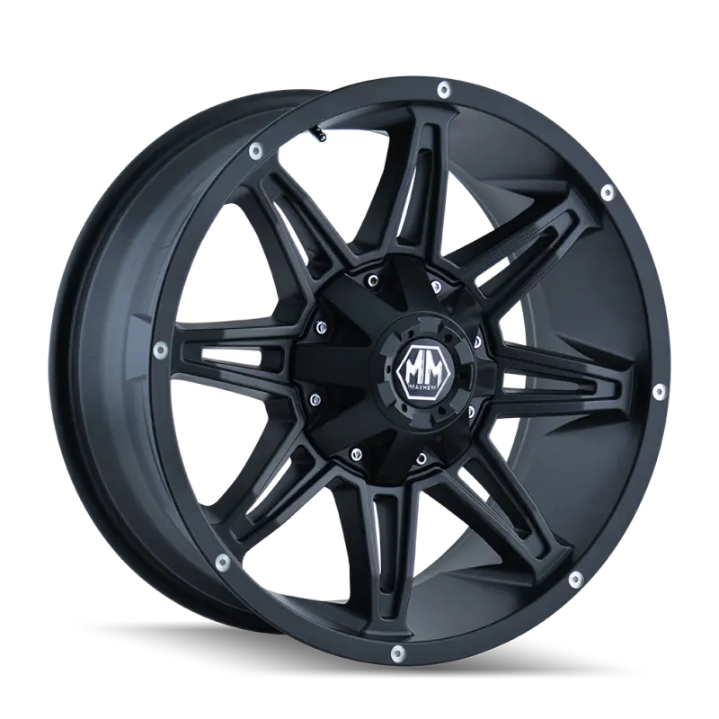 Mayhem 8090 Rampage 17X9 / 5X114.3 Bp / -12Mm Offset / 87Mm Hub Matte Black Wheel 1