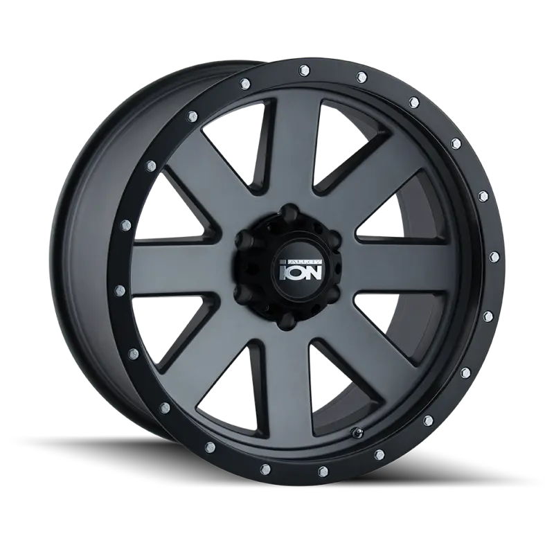 Ion Type 134 Beadlock Wheel — 18X9", 8X165.1, 18Mm Offset, 130.8Mm Hub, Matte Gunmetal/Black 1