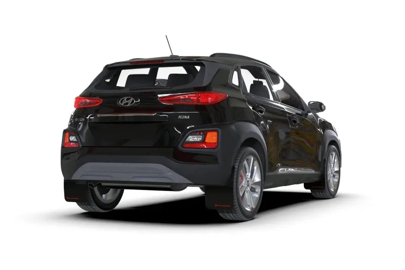 Rally Armor 2018-21 Hyundai Kona Black Ur Mud Flap White Logo 1