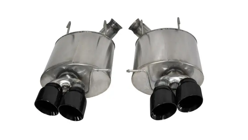 Corsa Black Sport Axle-Back Exhaust System For 2013 Ford Mustang Shelby Gt500 5.8L V8 1