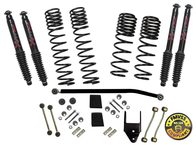 Skyjacker 3.5-Inch Lift Kit With Black Max Shocks For 2018 Jeep Wrangler Jl Rubicon (2-Door) 1