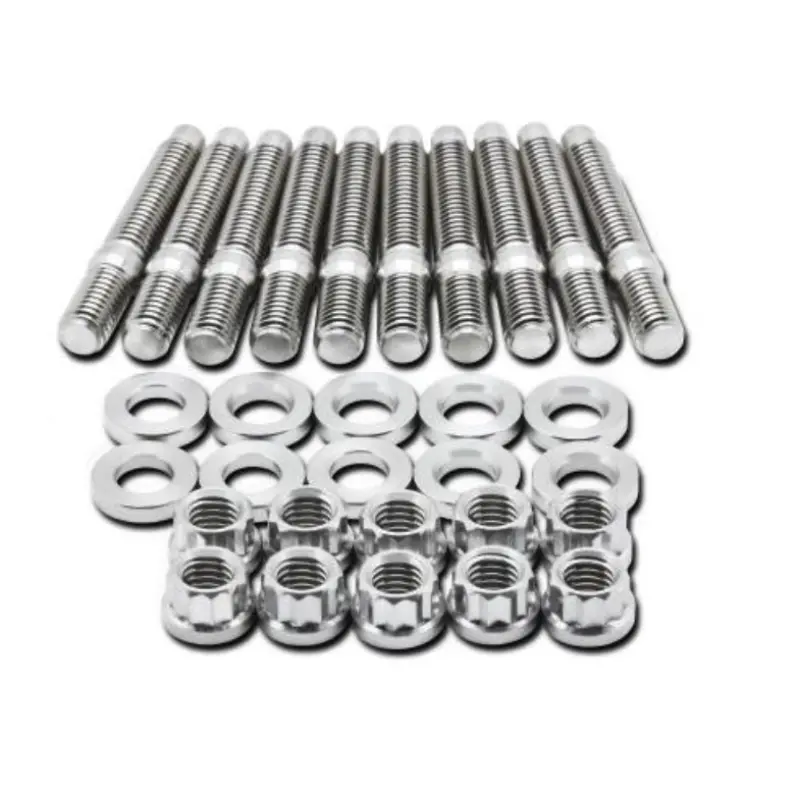 Blox Racing Stainless Steel Exhaust Manifold Stud Kit – Sus303, M8×1.25Mm × 45Mm, 9-Piece Set 1