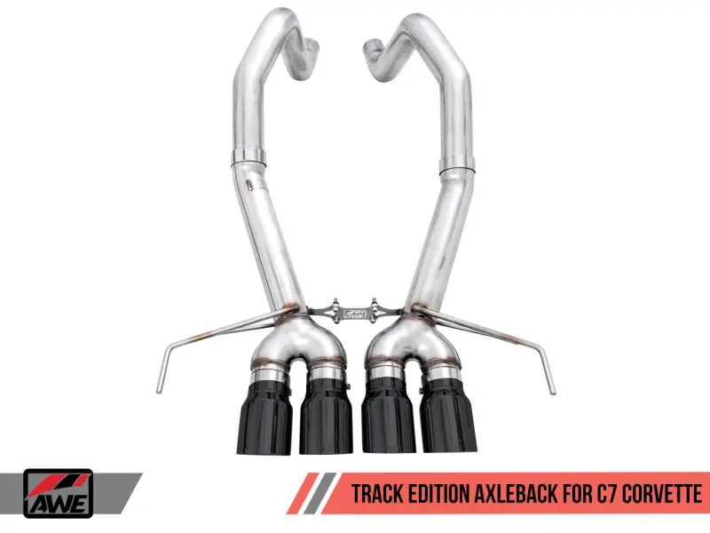 Awe Tuning Track Edition Axle-Back Exhaust System For 2014–2019 Chevrolet Corvette C7 Z06 And Zr1 (Non-Afm Models) With Black Tips 1