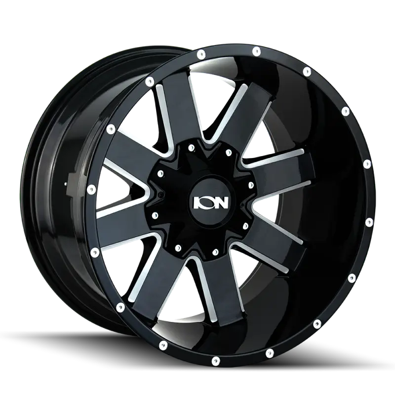 Ion Type 141 18X9 / 8X180 Bp / 0Mm Offset / 124.1Mm Hub Gloss Black Milled Wheel 1