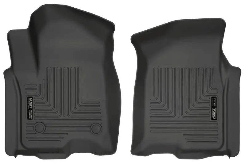 Husky Liners Weatherbeater Front Floor Mats – Black, Custom Fit For 2019 Chevrolet Silverado 1500 Crew Cab 1