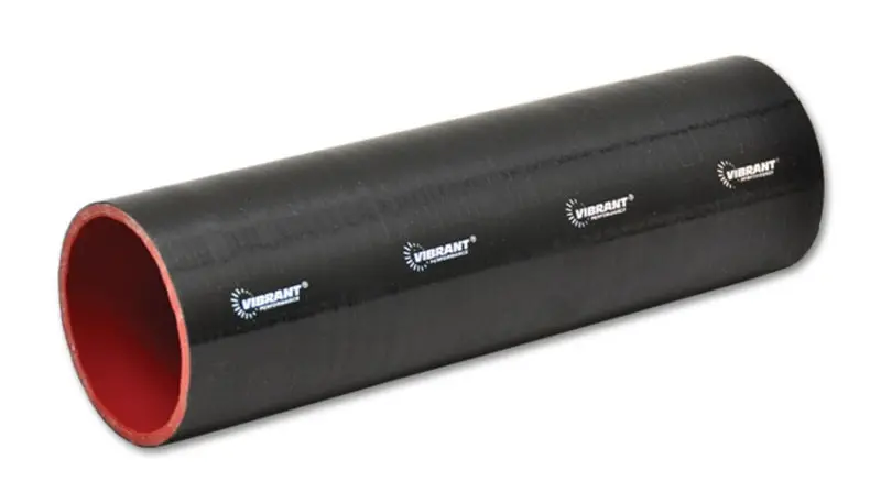 Vibrant 4-Ply Reinforced Black Silicone Straight Hose Coupler – 4" Id × 12" Length 1