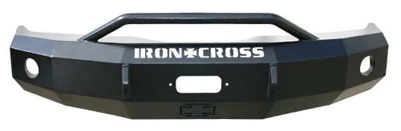 Iron Cross Heavy-Duty Push Bar – Gloss Black Front Bumper Guard For 1997–2002 Dodge Ram 2500/3500 (Non-Sport Models) 1