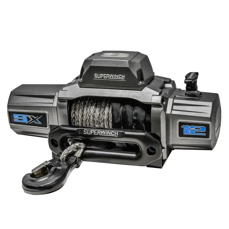 Superwinch Sx12000Sr Winch – 12,000 Lb Capacity, 12V Dc, 3/8” X 80’ Synthetic Rope – Graphite Finish 1