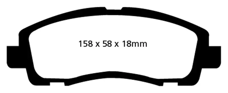 Ebc Redstuff High-Performance Front Brake Pads For 2009–2014 Acura Tl 3.5L 1