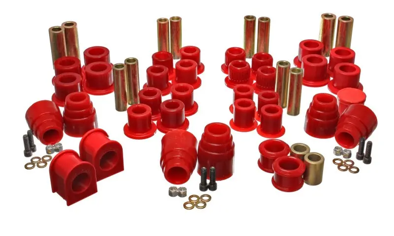 Energy Suspension 00-04 Ford Excursion 4Wd Red Hyper-Flex Master Bushing Set 1