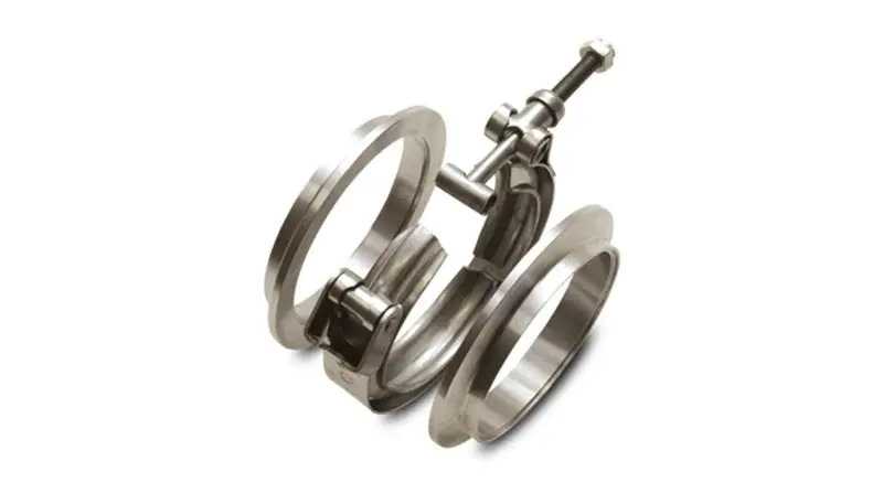 Titanium V-Band Flange Kit For 3-Inch Outer Diameter Exhaust Tubing 1